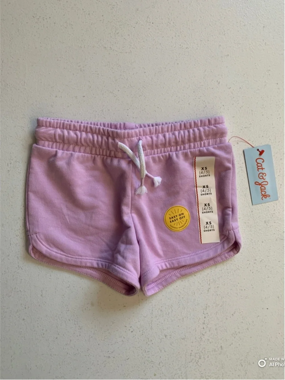 Lot of 4-Pairs of Shorts Girls Size XS (4/5) from Cat & Jack + All In Motion NWT
